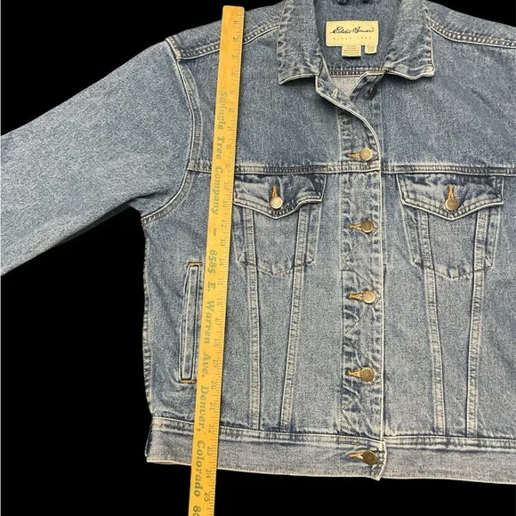 Vintage, Eddie Bauer, Denim Jacket, Size Small - Picture 6 of 7